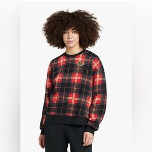 Nike Jordan Brooklyn Fleece Jumpman Sweatshirt Women’s Large DV1996 Plaid NWT